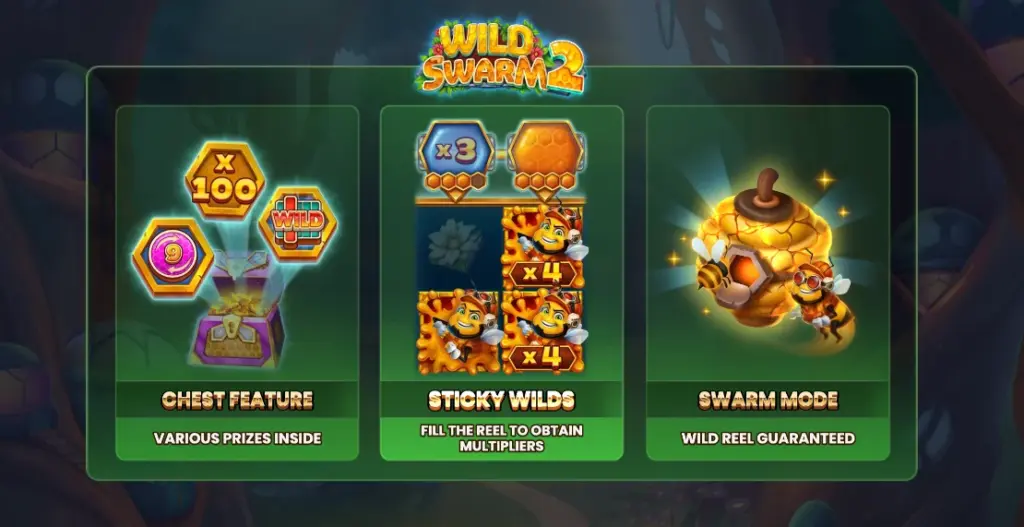 Wild Swarm 2 slot main gameplay screen